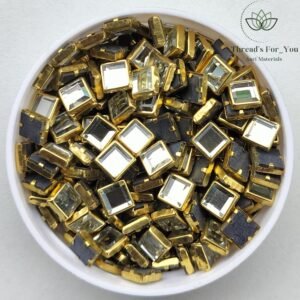 6mm Square - White Stones