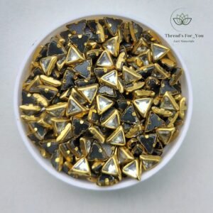 6mm Triangle - White Stone