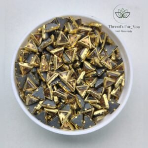 6mm Triangle - Gold Stone