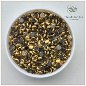 4mm Round - Gold Stone