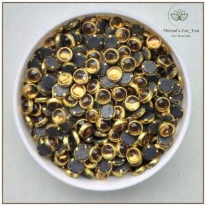 5mm Round - Gold Stone