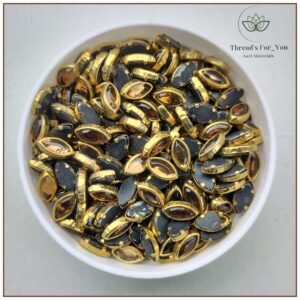 8k Eye Shape - Gold Stones