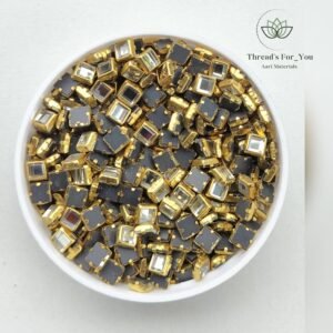 4mm Square -  White Stone