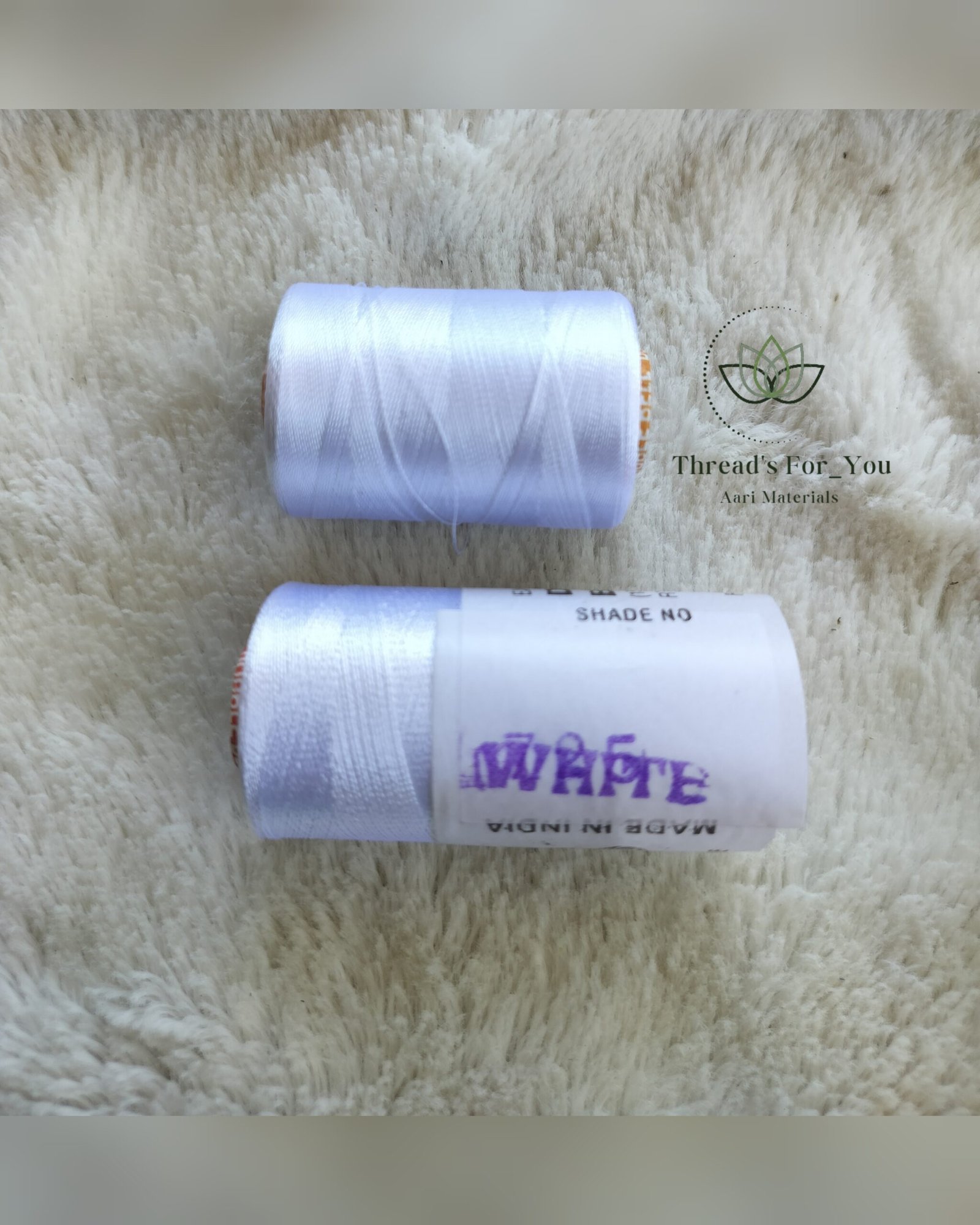 Double Bell Silk Thread - White