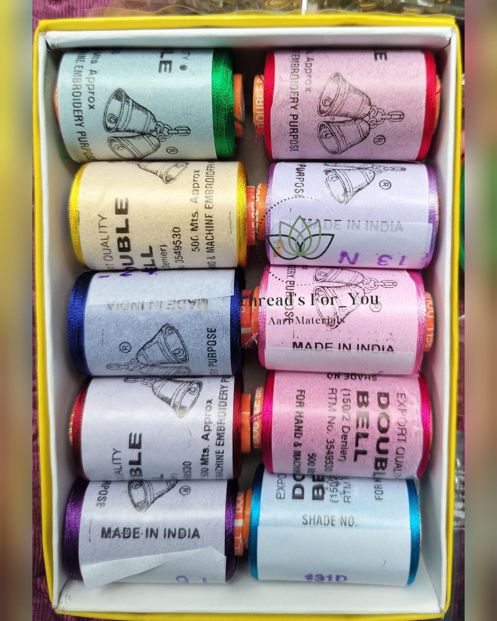 Double Bell Silk Thread Box