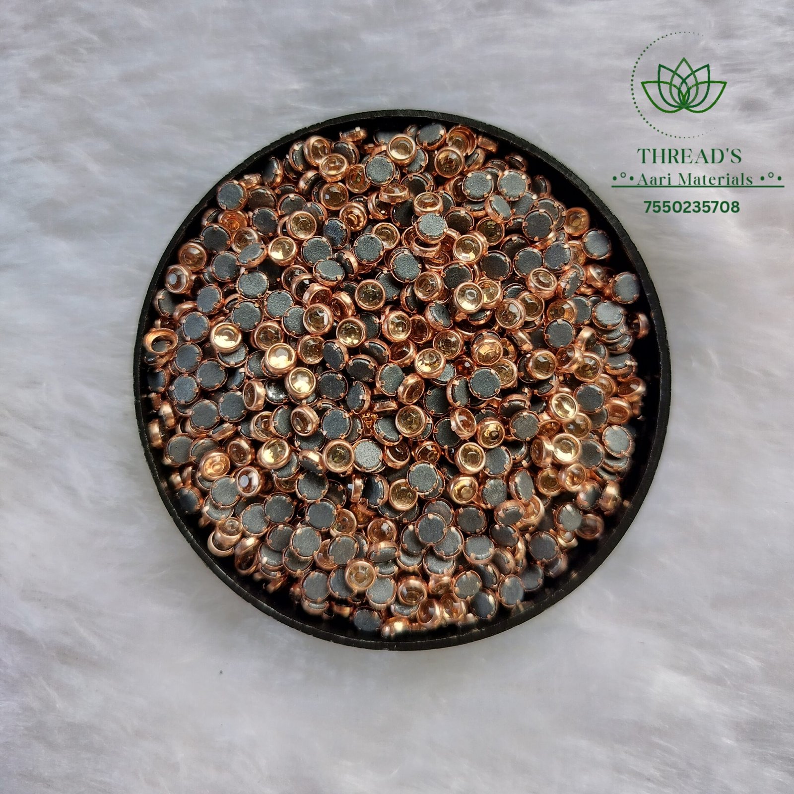 3mm Round - Copper Stone