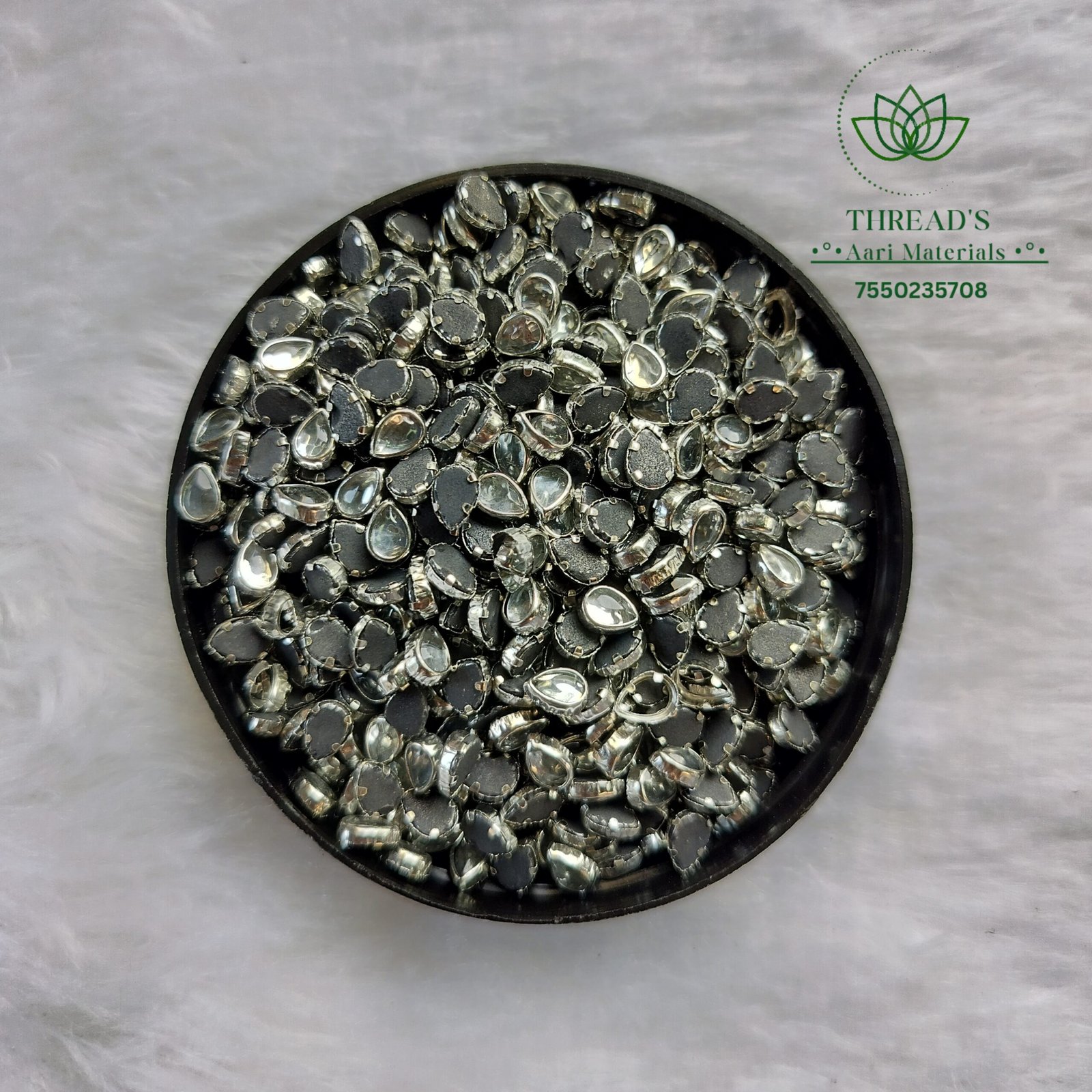 Drop Shape - Silver stone