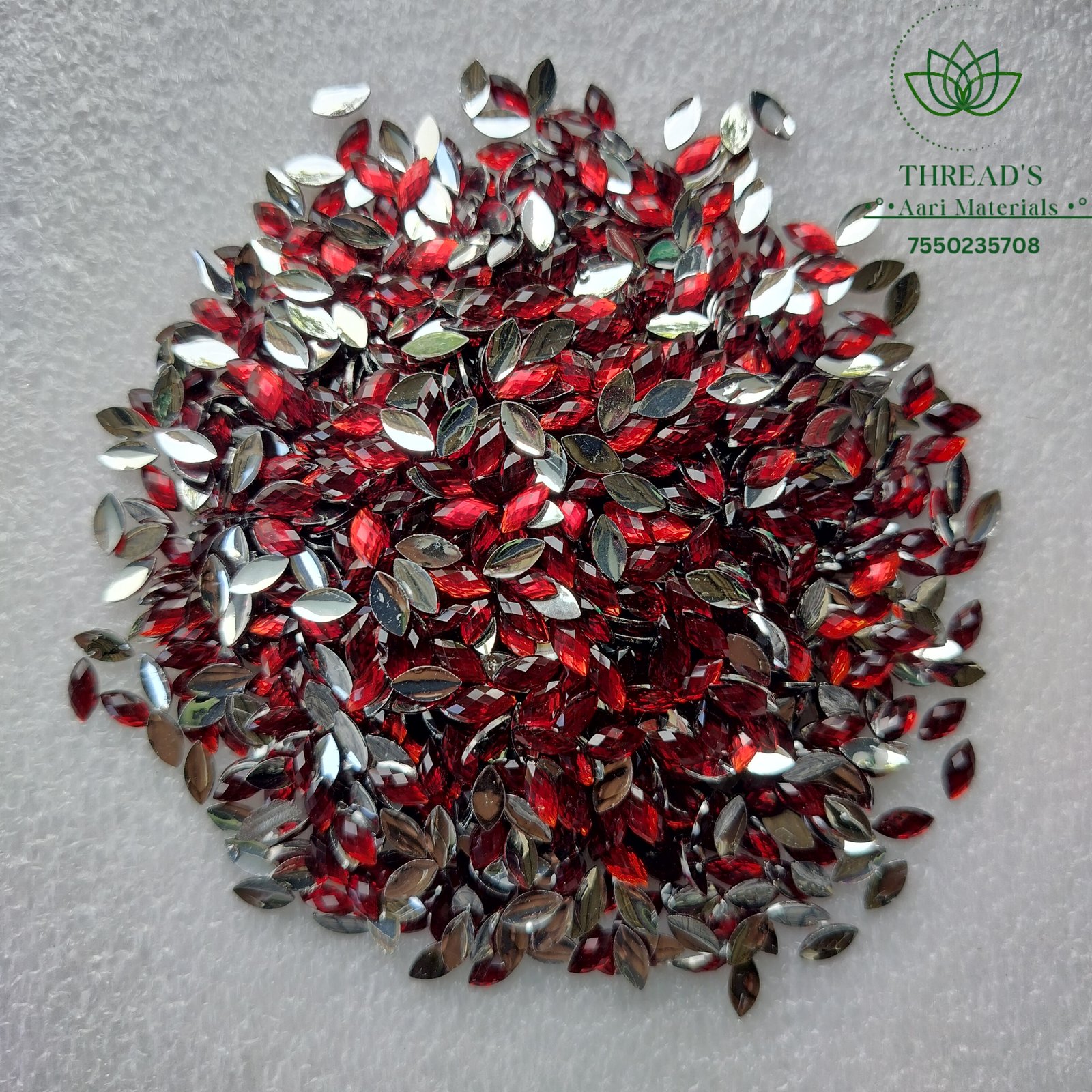 Red - Eye Shape Stone