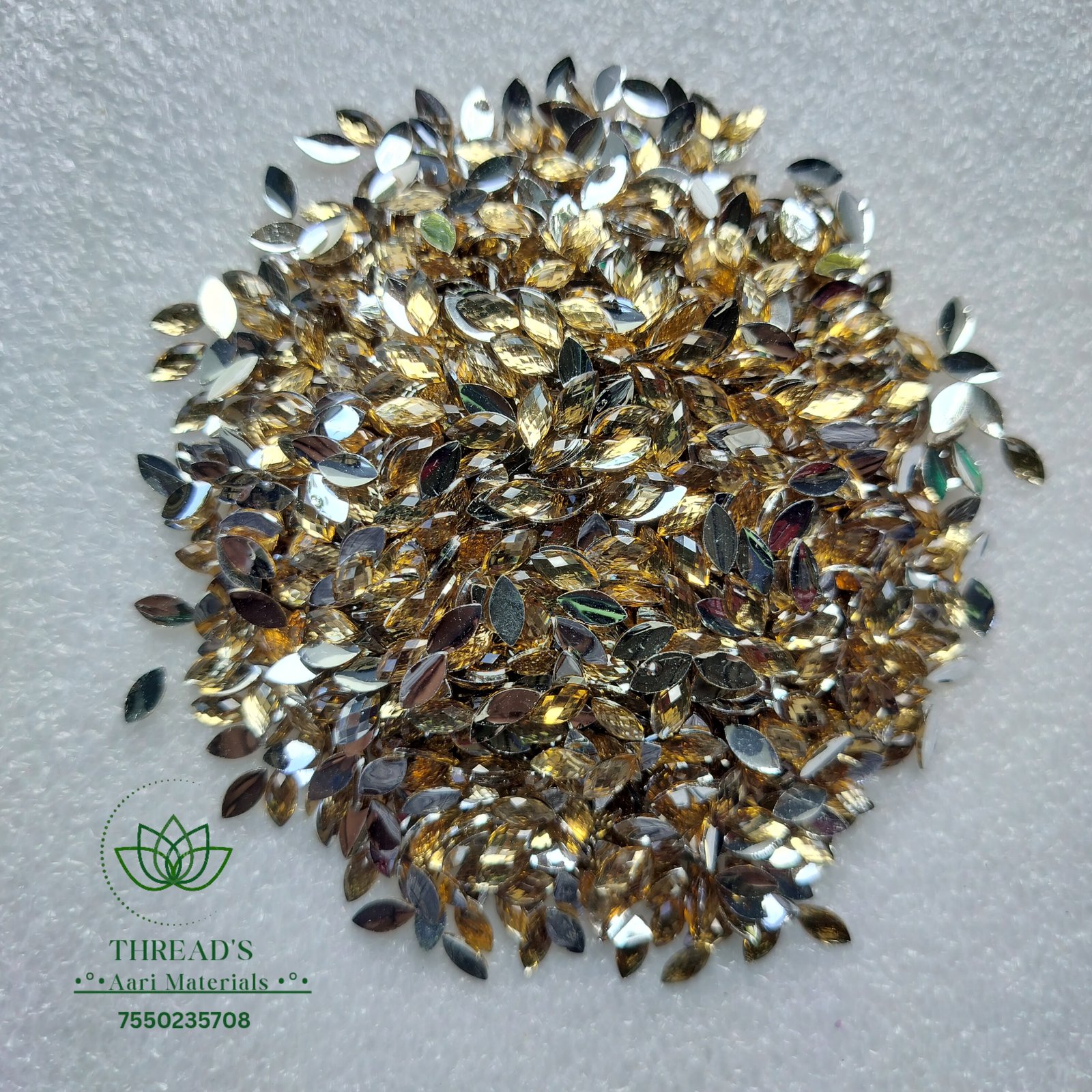 Gold - Eye Shape Stone