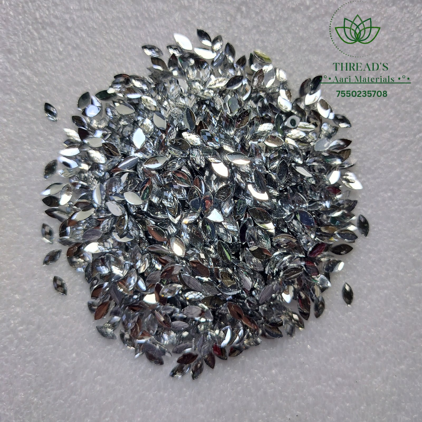 White - Eye Shape Stone