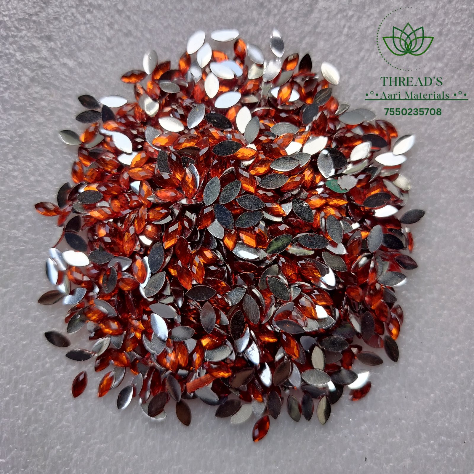 Orange - Eye Shape Stone