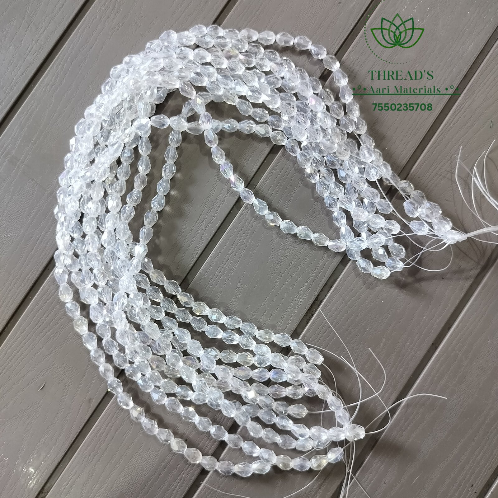 White - Crystal Drop Hangings