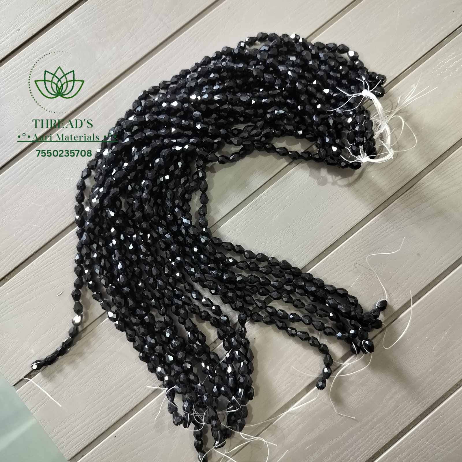 Black- Crystal Drop Hangings