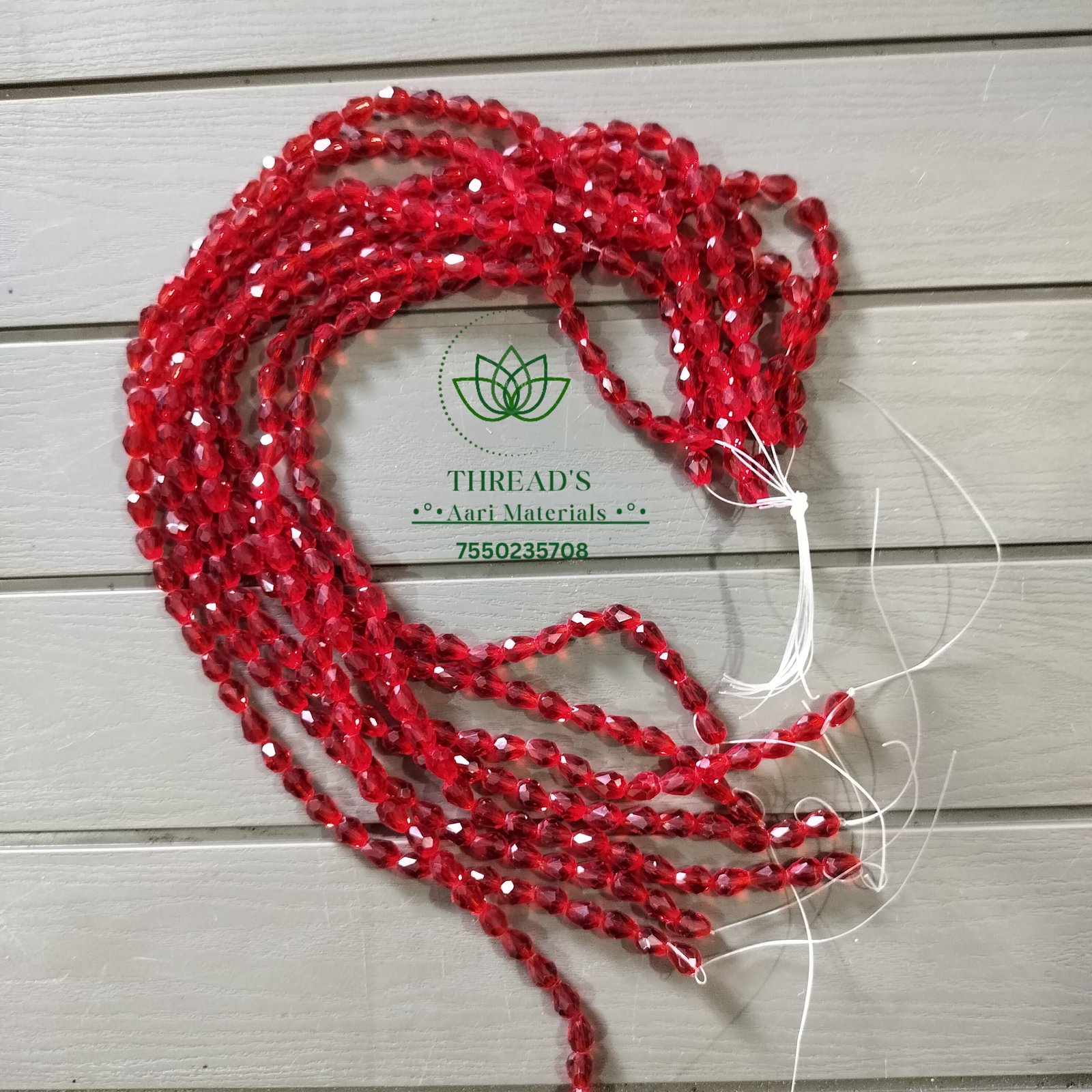 Red- Crystal Drop Hangings