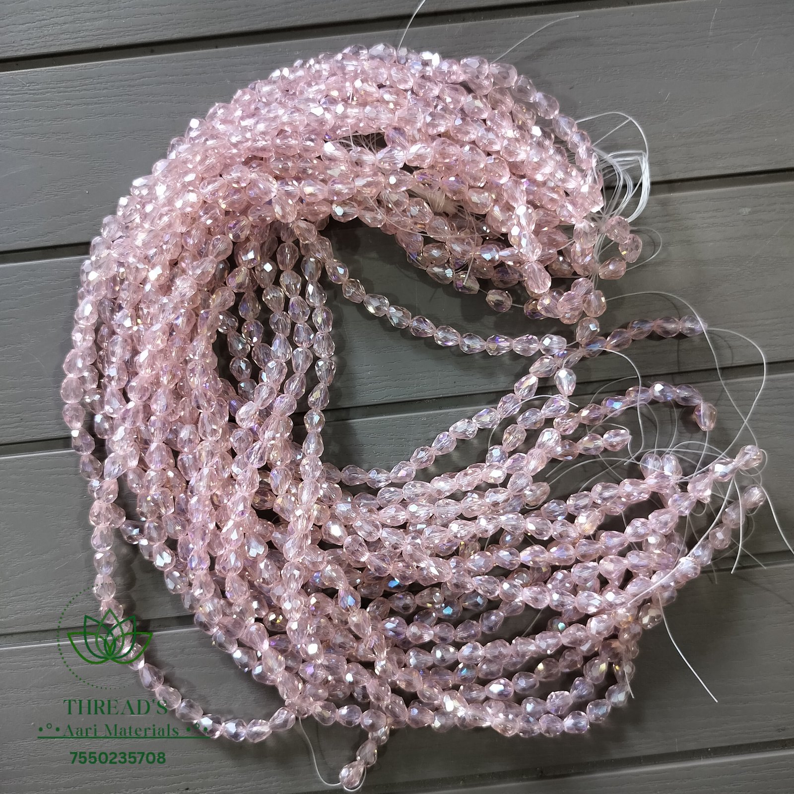 Rose Gold- Crystal Drop Hangings