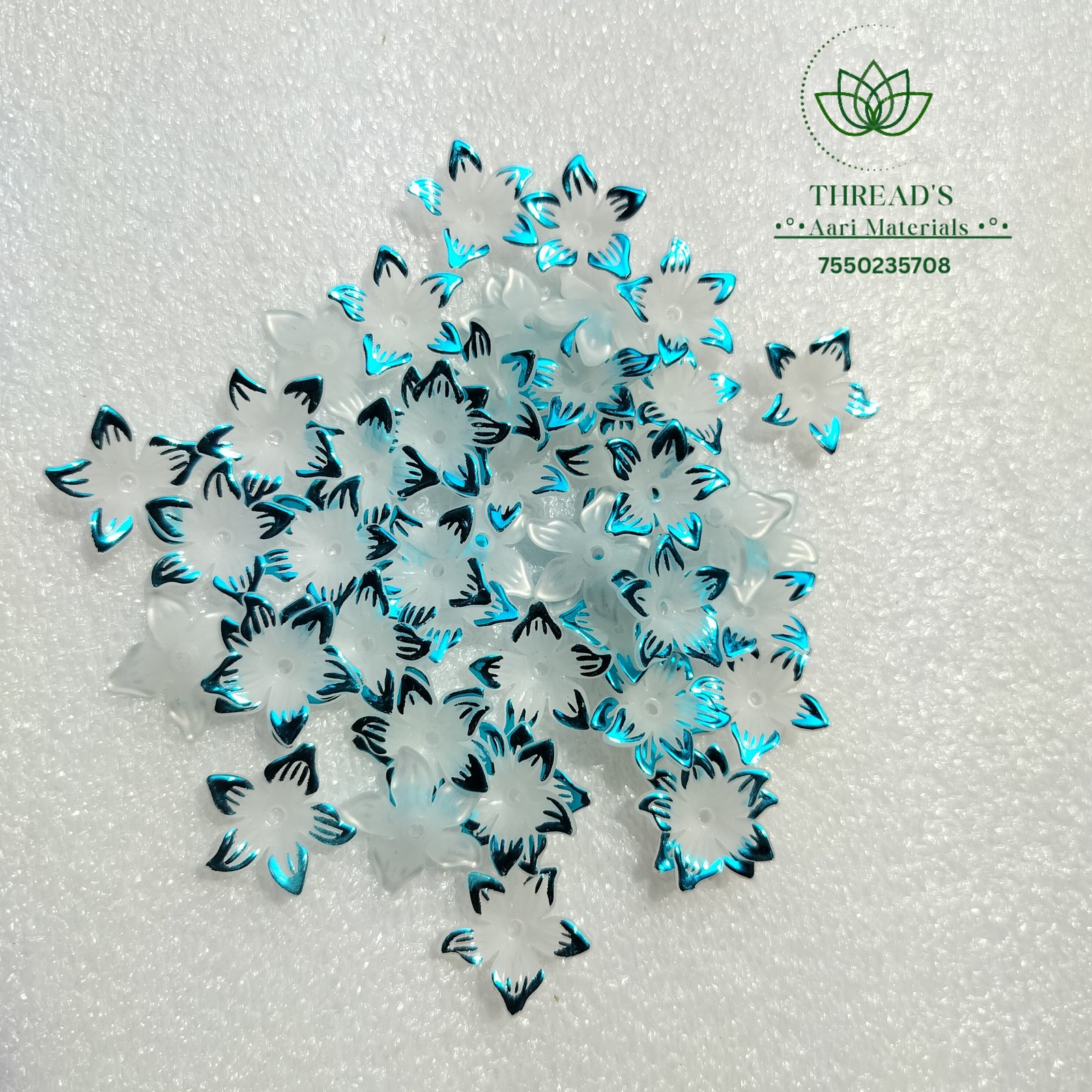 Skyblue Outline Flower